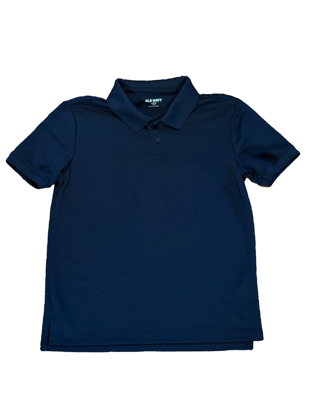 Old Navy Go Dry Boys Navy Blue Polo Shirt Size Large 10/12